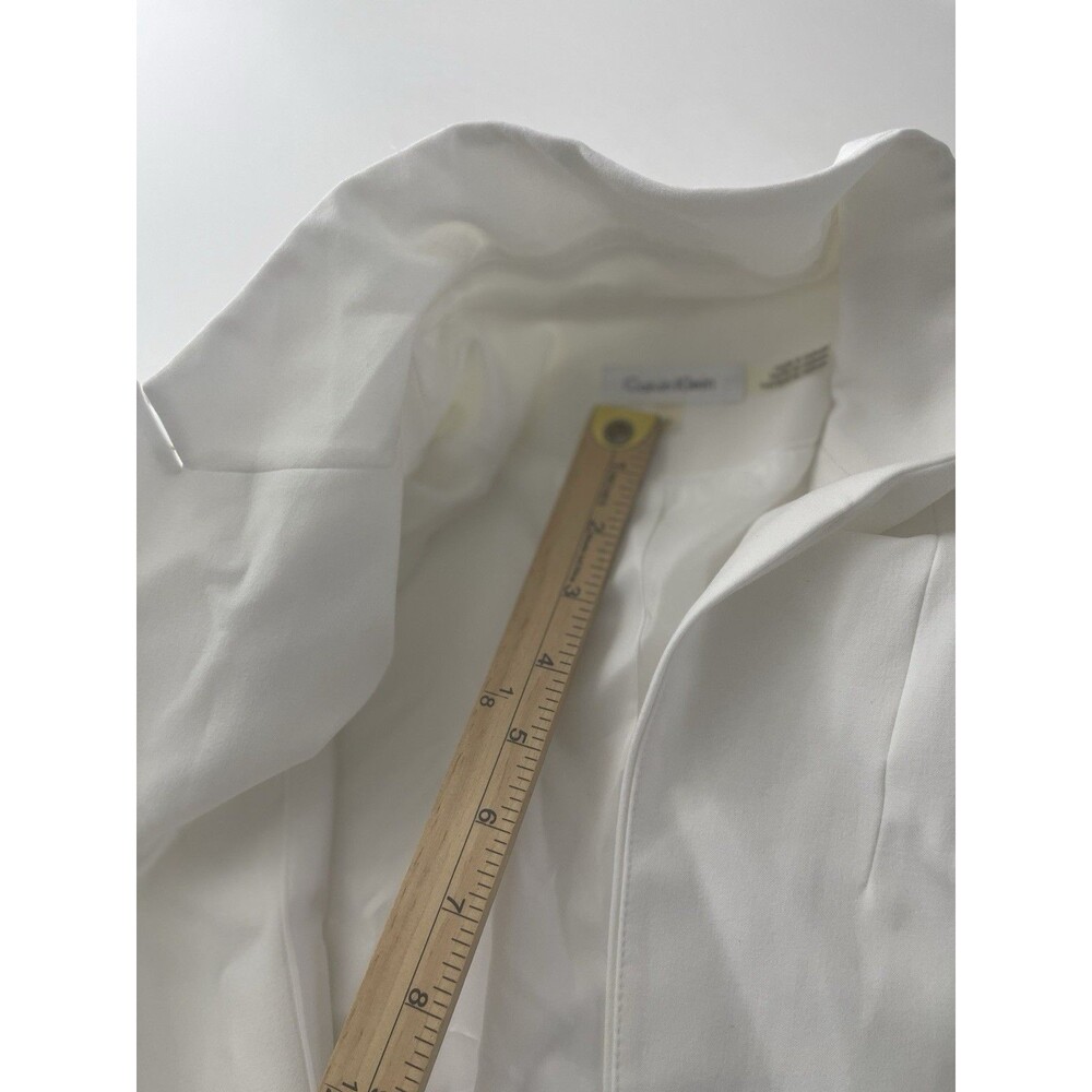 Calvin Klein White Blazer Women One Button Blazers Jacket Size 14 Career O - Picture 3 of 13